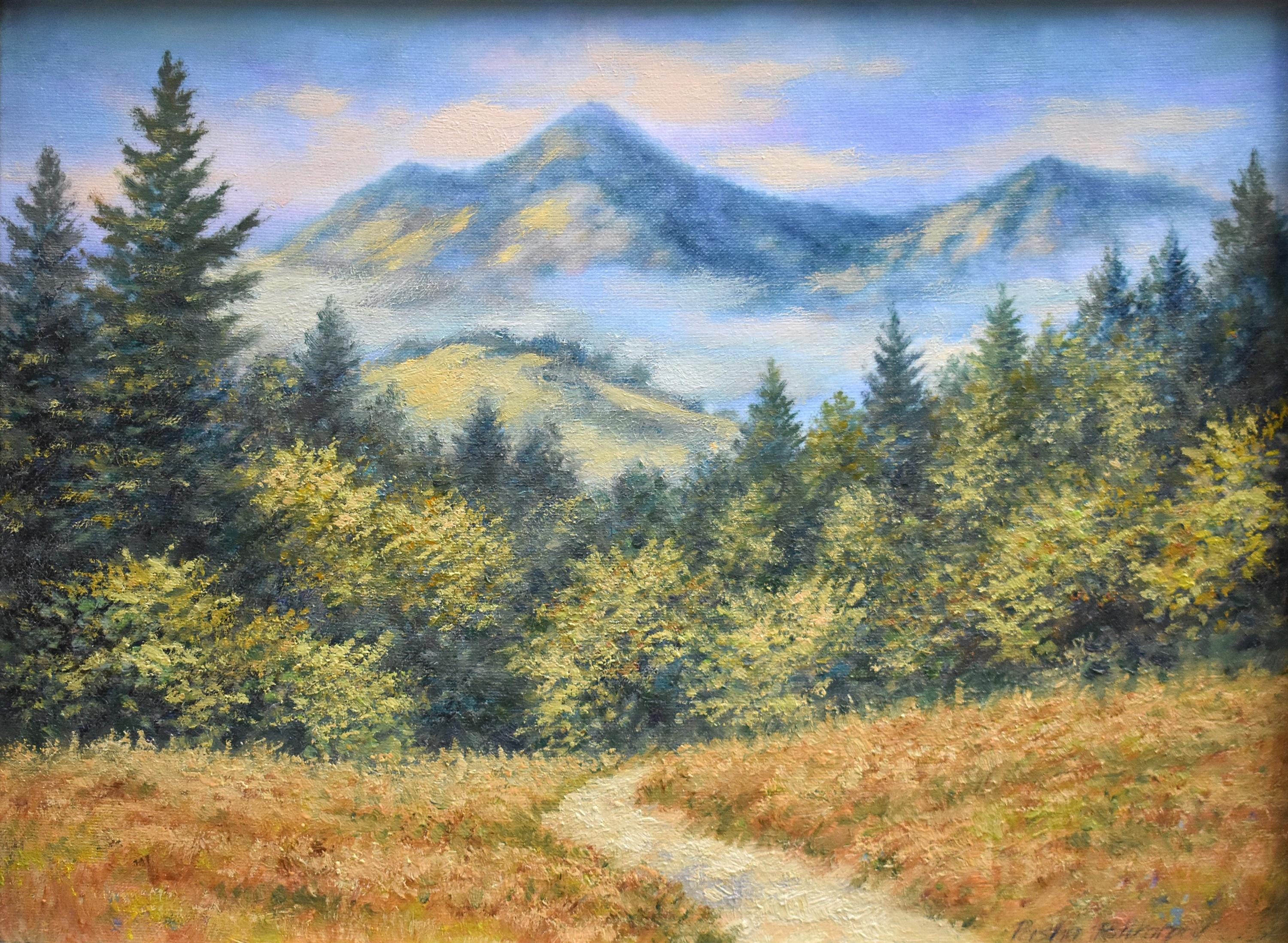 絵画 Forest Hills Mount Tamalpais Oil Painting: California Landscapes Original Art