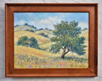 Oak trees,Original paintings,Livermore,Del Valle,California hills,California oak trees,California parks,California photos,California Art