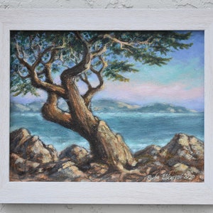 Monterey Pine Canvas Print: California Impressionist Seascape Art