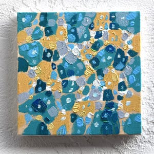 Abstract Dream Painting: Palette Knife Impasto Oil Painting, 8"X8"