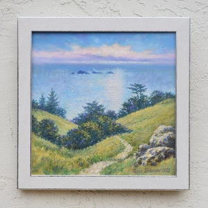Mount Tamalpais Acrylic Painting: Marin County California Impressionism