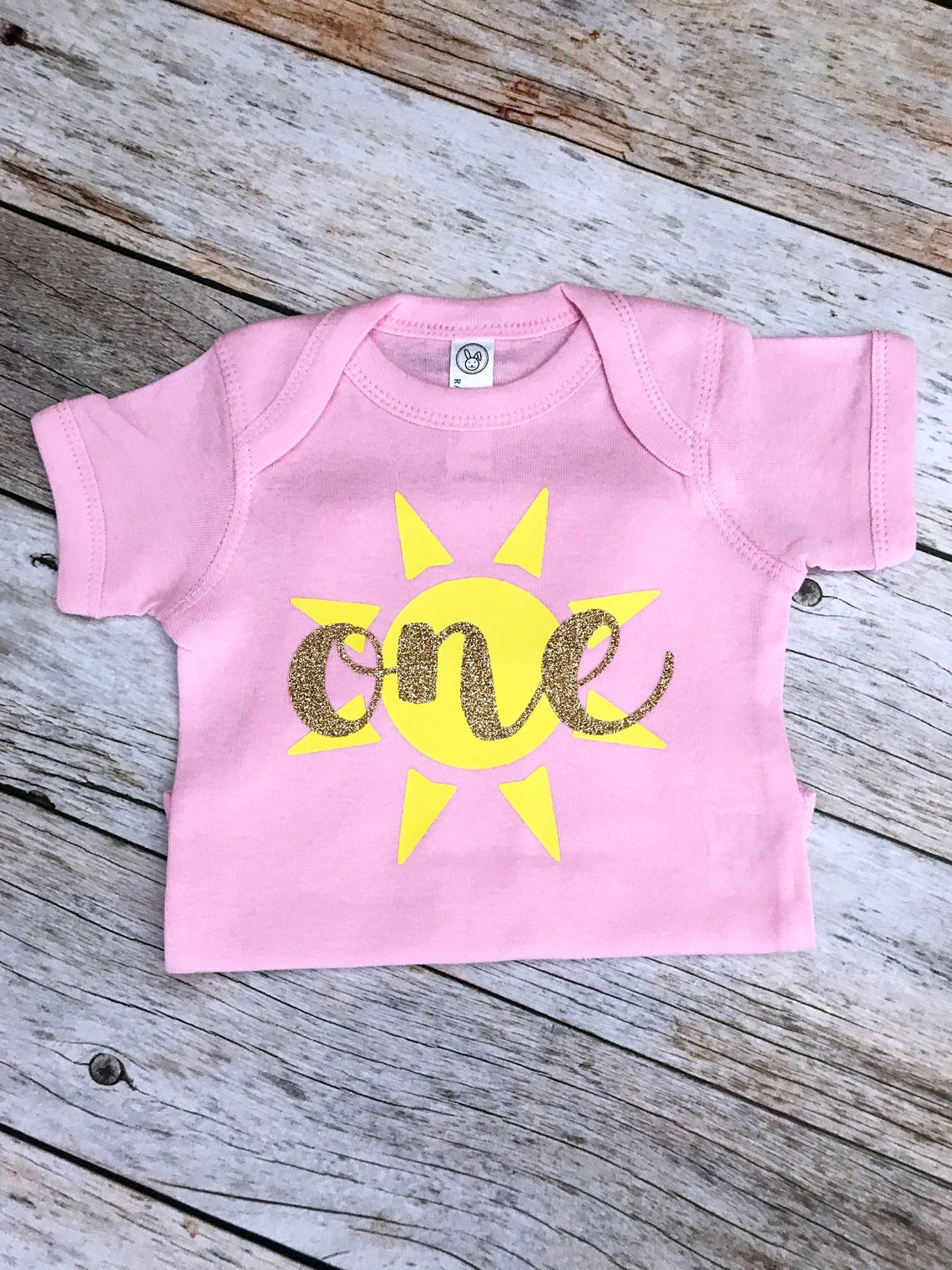 Pink and Yellow Sunshine First Birthday Shirt Pink and Yellow | Etsy