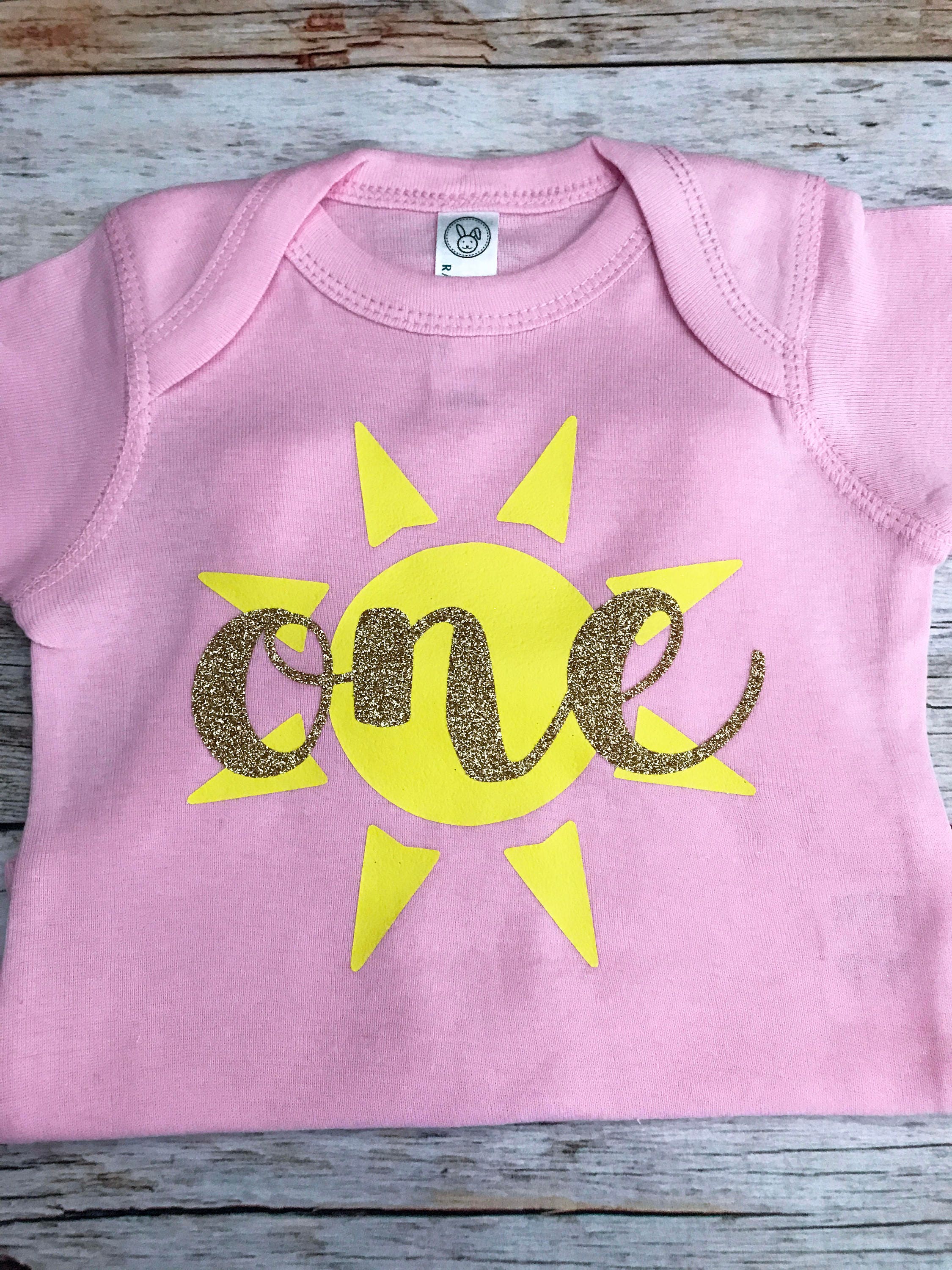 Pink and Yellow Sunshine First Birthday Shirt Pink and Yellow - Etsy