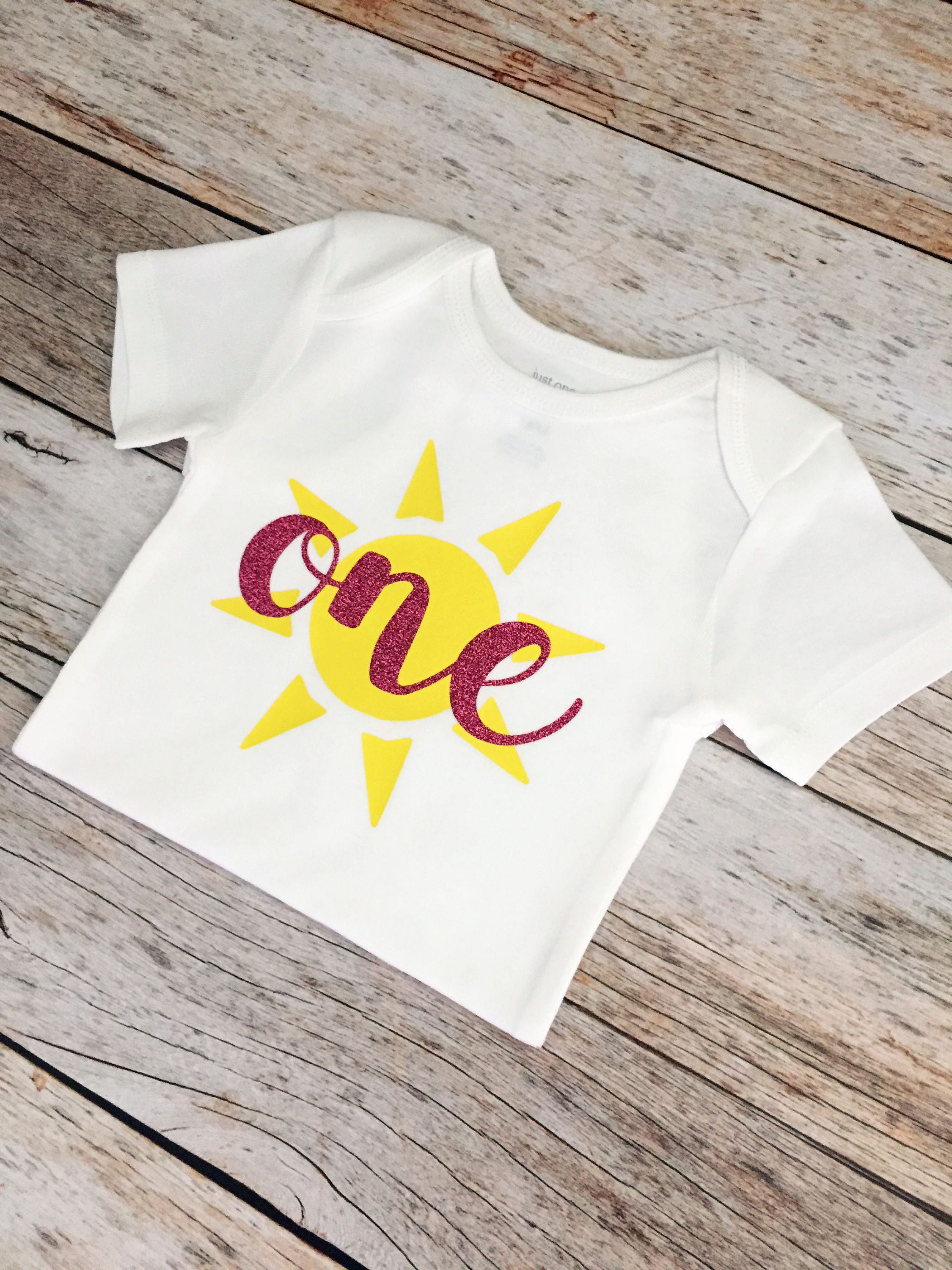 Pink and Yellow Sunshine First Birthday Shirt colors | Etsy