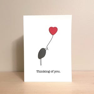 Carte artistique galets • Vous pensez à vous • 5,5 x 4 • intérieur vierge • carte de voeux faite main • unique en son genre • prête à être expédiée