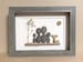 Pebble Art Family of Four with Dog • 5x7 • handmade • one of a kind • ready to ship 