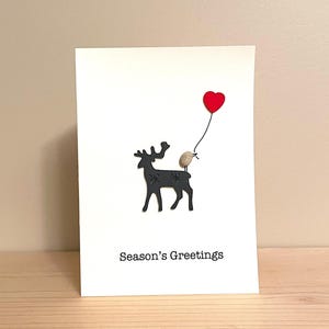 Carte artistique galets • Voeux de saison • 5,5 x 4 • espace intérieur vierge • carte-cadeau faite main • unique en son genre • prête à être expédiée