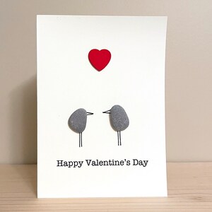 Pebble Art Card • Joyeuse Saint-Valentin • 5,5 x 4 • vierge à l’intérieur • carte-cadeau faite à la main • unique en son genre • prêt à expédier