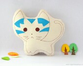 8x7 Hand painted pillow plush. Lulu Cat small Decorative pillow Kids room decor Kawaii plush pillow Childrens toy Kids cushion Shaped pillow