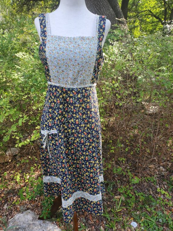 Vintage 70s dress small gunne sax homespun style f