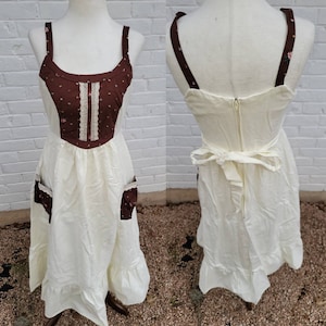Vintage handmade Gunne Sax Dress Small Medium 70s sundress floral boho cottage core