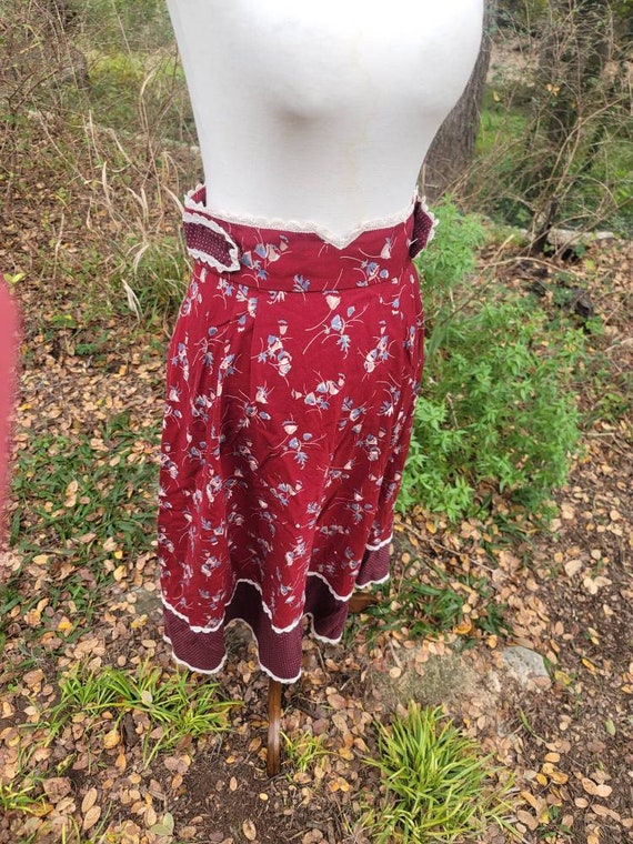 Vintage Gunne Sax Skirt 13 Medium Red Midi Skirt … - image 3