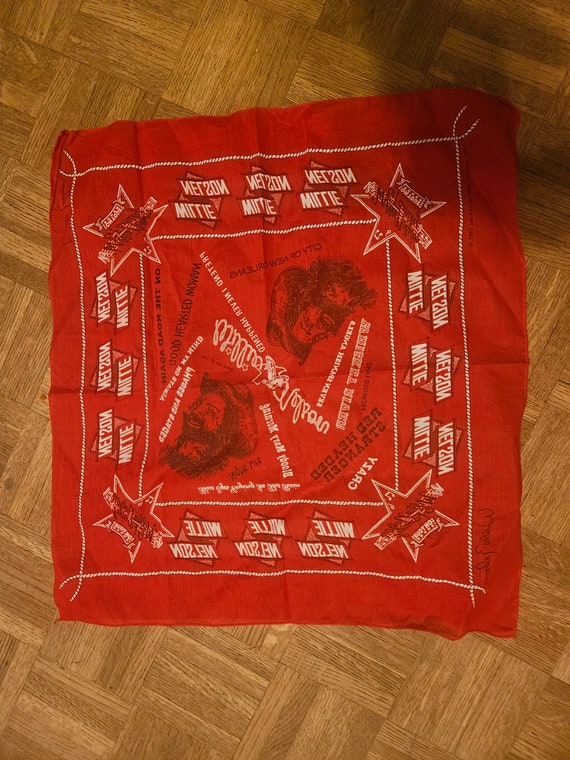 Rare willie nelson vintage tour bandana Country Mu