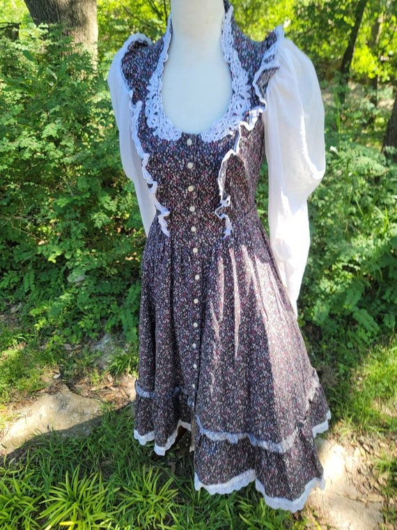 Vintage Gunne Sax Dress 11 Small Medium Midi Dres… - image 3