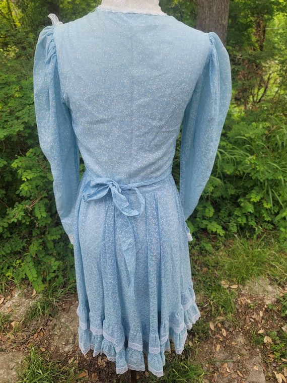 Vintage Gunne Sax Dress XS Small 7 70s dress butt… - image 7