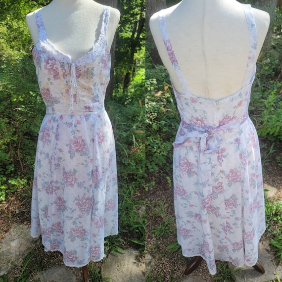 Vintage Gunne Sax Dress 11 Medium Sundress Floral… - image 1