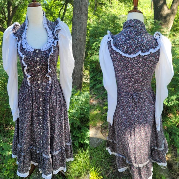 Vintage Gunne Sax Dress 11 Small Medium Midi Dres… - image 1