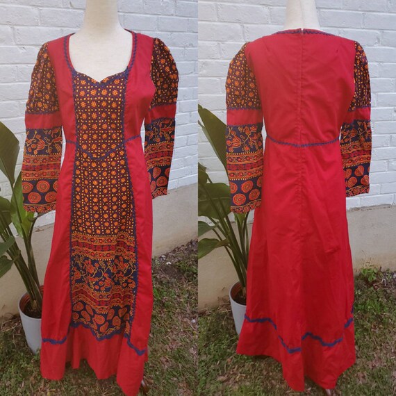 Vintage gunne sax dress small medium 11 1960s 70s