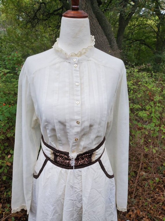 Vintage Gunne Sax Blouse 13 11 Medium White Button