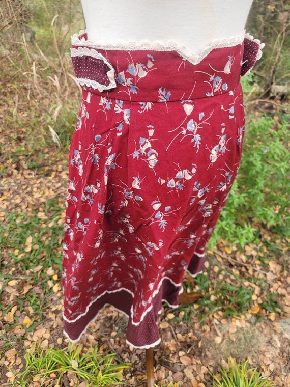 Vintage Gunne Sax Skirt 13 Medium Red Midi Skirt … - image 5