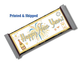 New Years Eve Party ~ Pad Of 50 Sheets Candy Bar Wrappers, Party Favor - Matte Finish Paper - Candy NOT included
