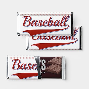 Baseball Game Sports Birthday, Retirement or any Occasion Custom 1.55 oz Standard Size Candy Bar Wrapper Instant Download - NOT Customizable