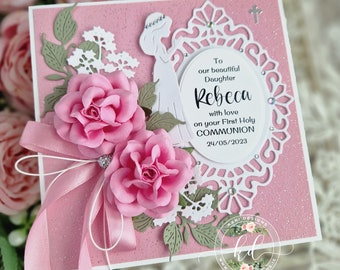 Handmade personalised Communion card