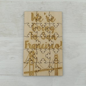We&#39;re Going To San Francisco Puzzle - Basswood Lasered Jigsaw Puzzle Fun Kids Put Together Surprise Trip Vacation