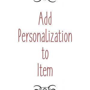 Puede incluir: Añadir personalización al artículo. Este texto se muestra en marrón sobre un fondo blanco.