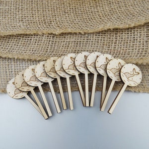 Mermaid Tail Cupcake Toppers - Set of 12 Round Picks for Party Decor