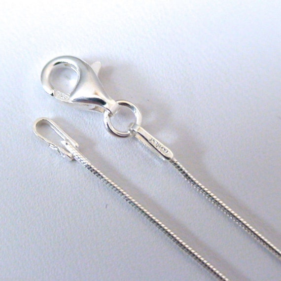 Cadena De Serpiente De 1 Mm - Plata De Ley 925 - 16", 18", 20", 24", 30" - México