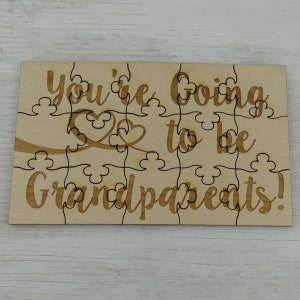 You're Going to be Grandparents Puzzle - Basswood Lasered Jigsaw Puzzle - Put Together Surprise Announcement