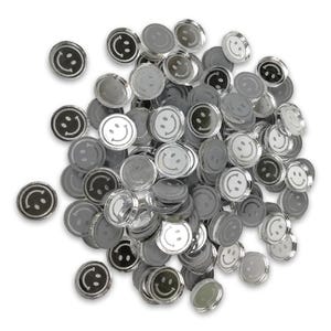Smiley Face Acrylic Confetti, Pack of 100 Pieces - Laser Cut Silver Mirror Acrylic Party Table Scatter Decoration