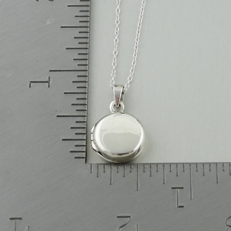 Custom Laser Engraved Initial or Date 925 Sterling Silver 18 Sterling Chain Personalized Dainty 2 Photo Locket Necklace