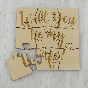 "Will You Go To Prom With Me?" Wooden Puzzle – 9-Piece Basswood, 3.5" X 3.5", Promposal Gift Box - View #4