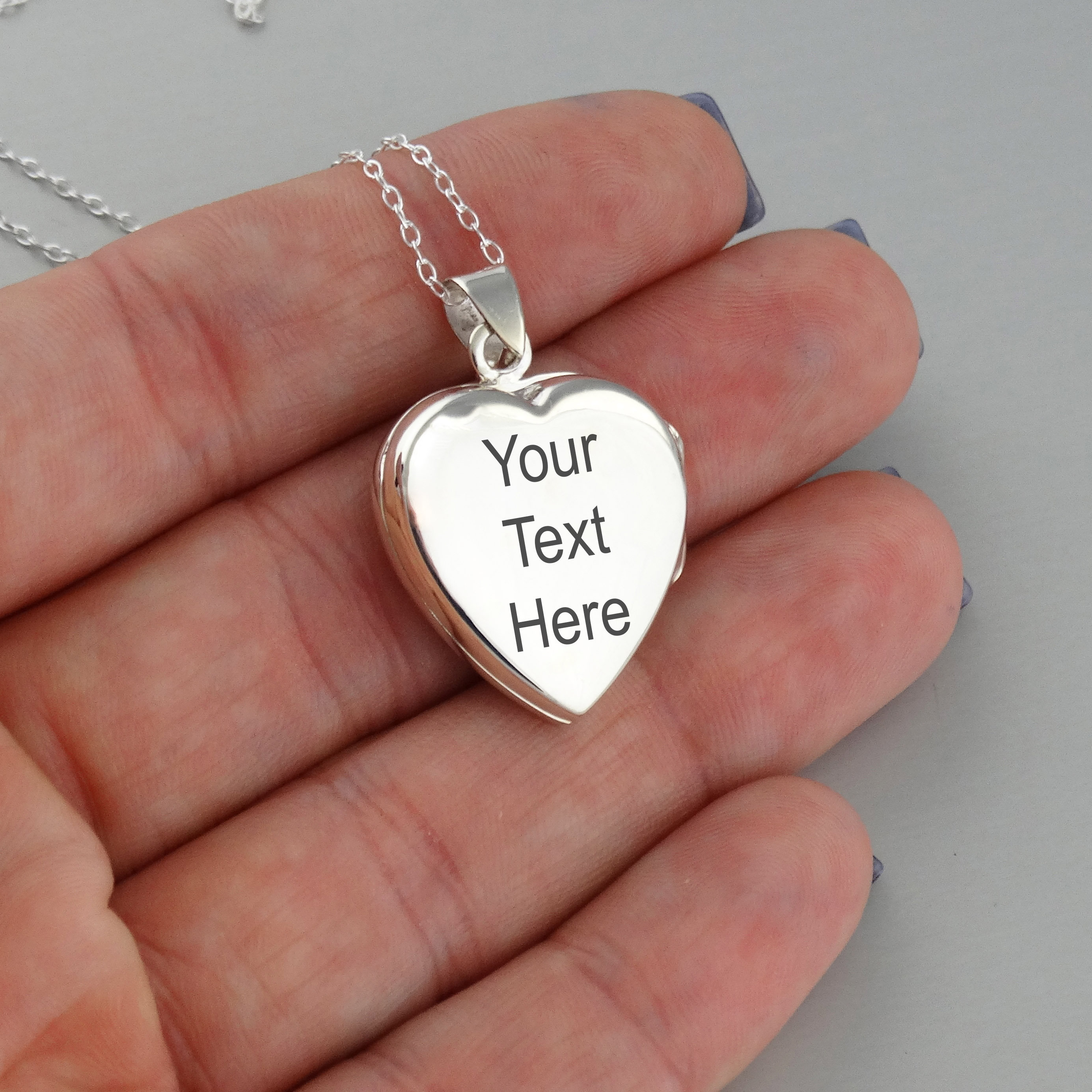 Engraved Celtic Knot Heart Locket Necklace 925 Sterling Etsy