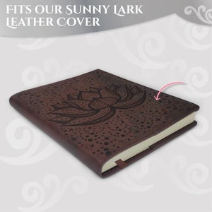 Leather Journal Refill Insert - 6.5x5.38, 300 pages 100gsm Blank Lined for Leather Journals bild 5