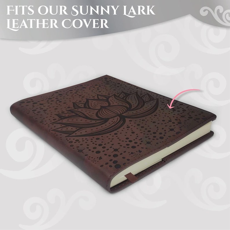 Leather Journal Refill Insert - 6.5x5.38, 300 pages 100gsm Blank Lined for Leather Journals bild 5