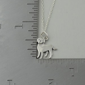 Personalized Labrador Retriever Necklace 925 Sterling Silver Engraved Custom Dog Name, Initials, Dates 18 Chain image 3