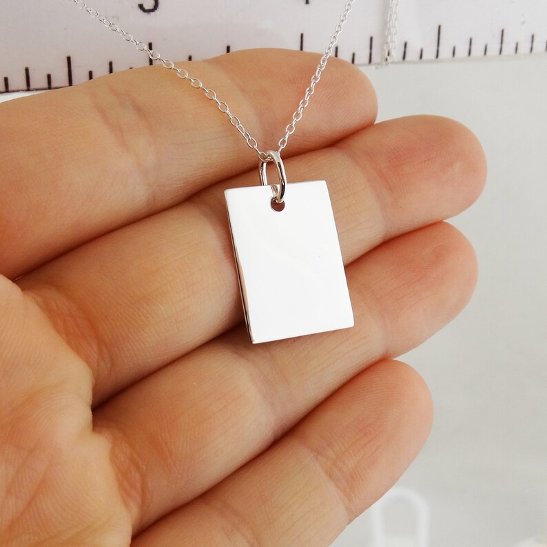 Personalized Engraved Necklace 925 Sterling Silver Custom Engraving Text Birthday Anniversary Wedding Best Friends Gift