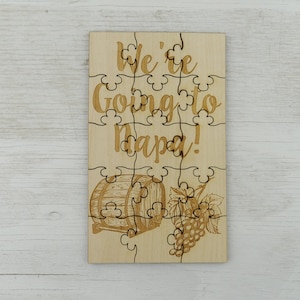 We&#39;re Going To Napa Puzzle - Basswood Lasered Jigsaw Puzzle Fun Put Together Surprise Trip Vacation