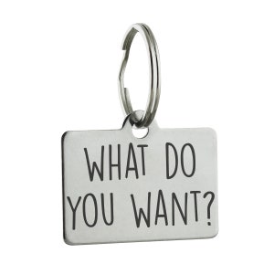 What Do You Want Personalized Pet Tag - Laser Engraved Funny Personalized ID - Dog Cat - Personalization Included - Sarcastic ID Tags