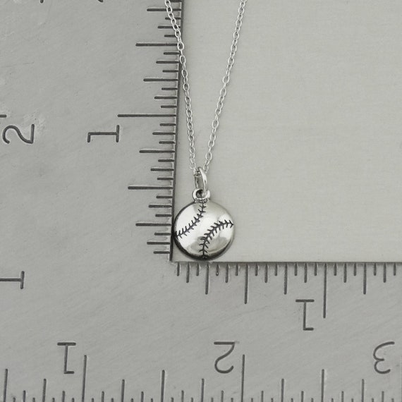 Silver baseball best sale pendant