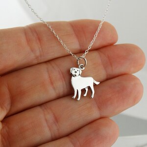 Personalized Labrador Retriever Necklace 925 Sterling Silver Engraved Custom Dog Name, Initials, Dates 18 Chain image 4