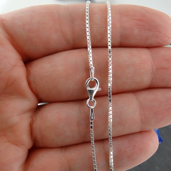10 Stück 925 Sterlingsilber Box Ketten 16 Zoll Ketten