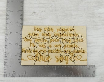 Spanish Baby Reveal Puzzle - 'What Am I (Que Soy?)' 15-Piece Basswood Jigsaw, Pregnancy Announcement