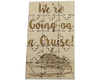 We&#39;re Going on a Cruise Surprise Vacation Puzzle - Laser Engraved 15 Piece Puzzle for Surprise Trip Announcement