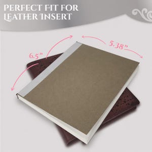 Leather Journal Refill Insert - 6.5x5.38, 300 pages 100gsm Blank Lined for Leather Journals bild 2