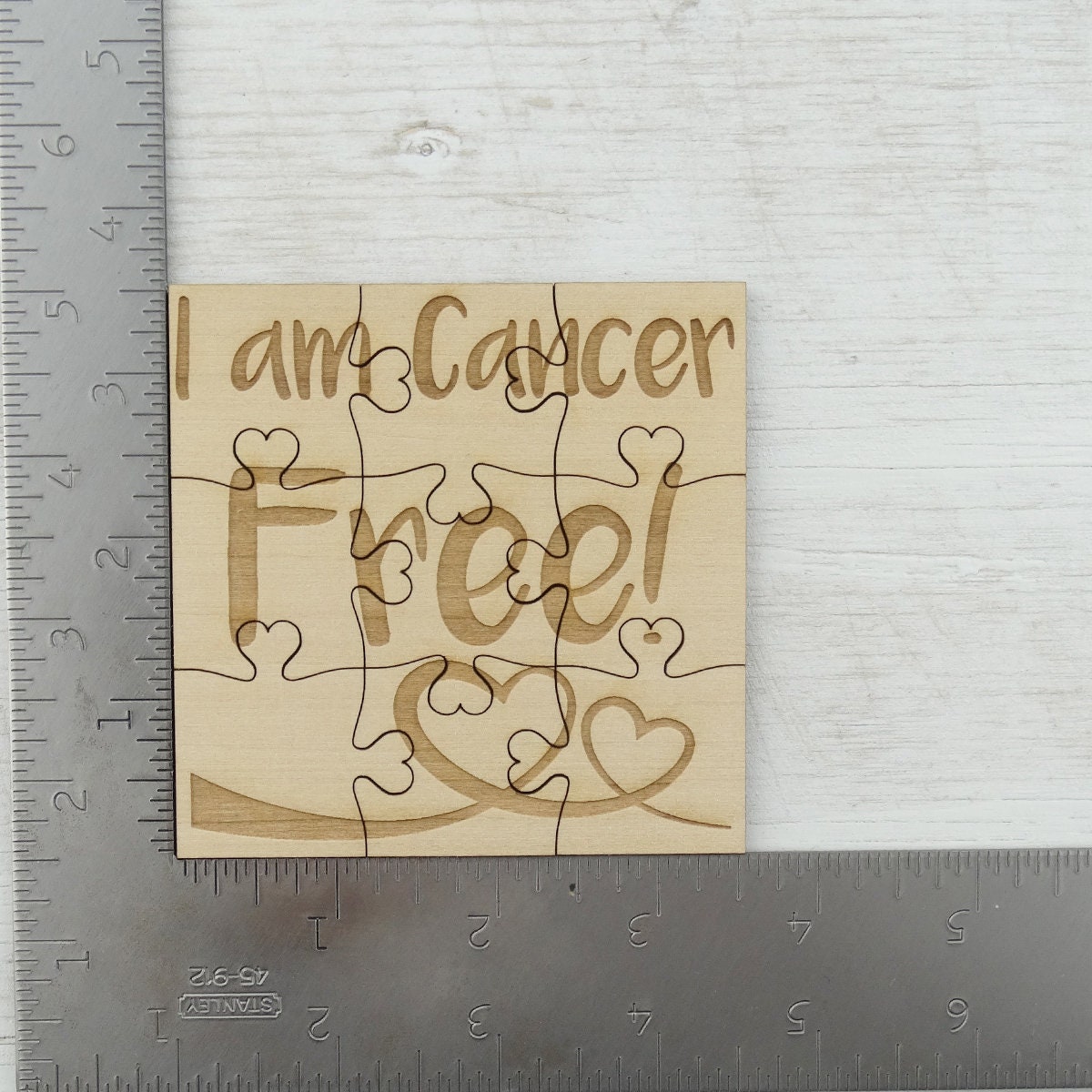 9 Pc Jigsaw Puzzle Engraved Wood Remission Announcement NEW Details about   I am Cancer Free 