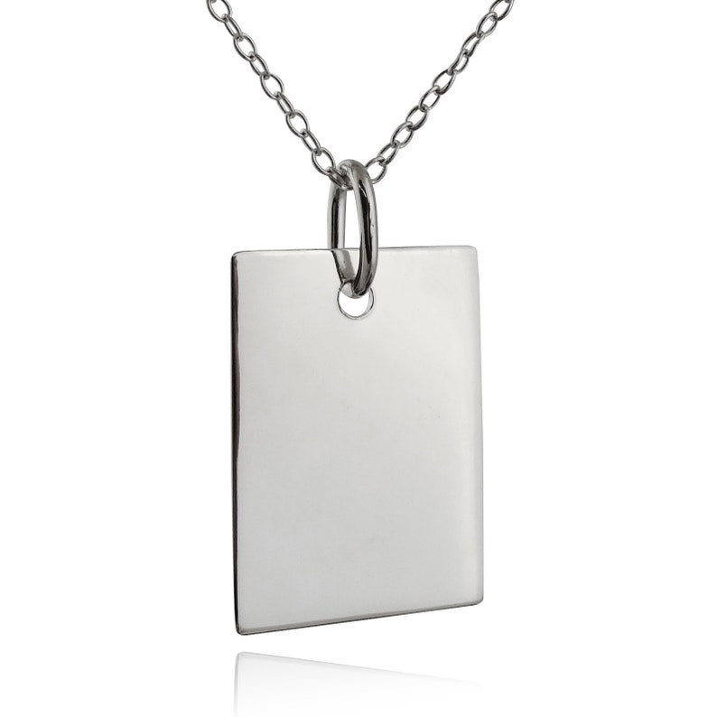 Personalized Engraved Necklace 925 Sterling Silver Custom Engraving Text Birthday Anniversary Wedding Best Friends Gift